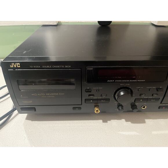 JVC TD-W354BK Double Cassette Tape Deck Player / Recorder Works - WITH REMOTE - Picture 2 of 7